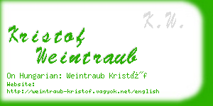 kristof weintraub business card